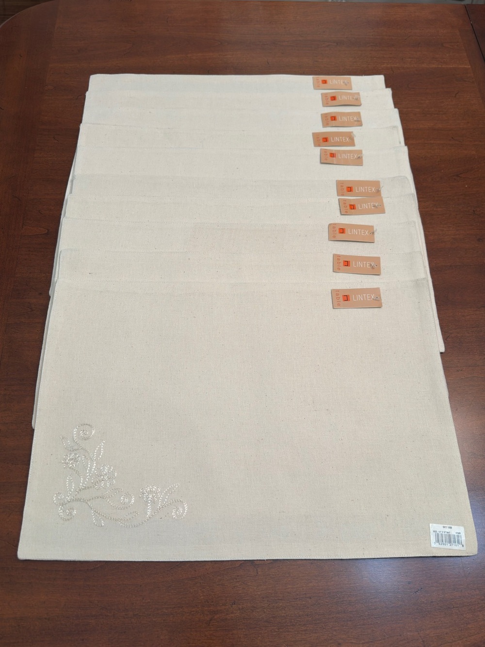 Vintage MCM Linen Placemats - Set of 10